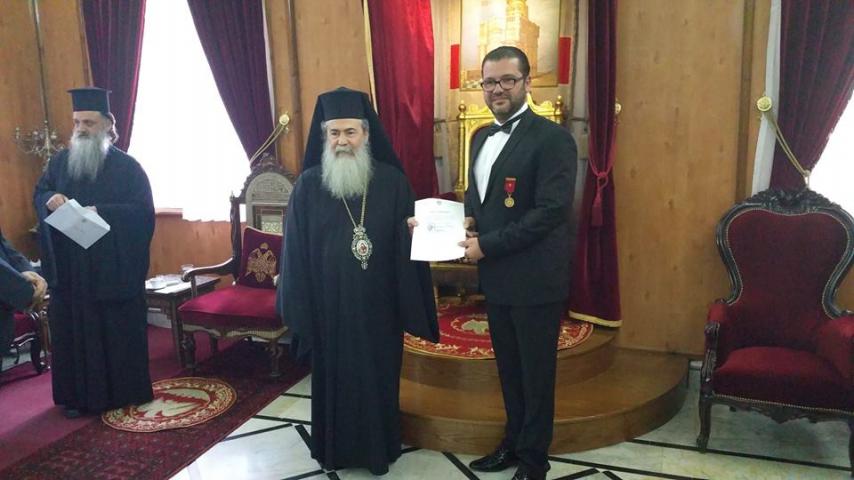 Д-р Невен Енчев отличен с най-високата титла на Йерусалимската патриаршия